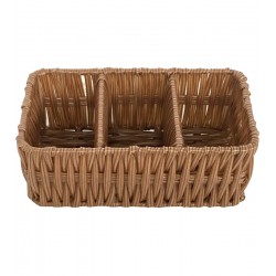 Porta Talheres 15x17x6cm em Fibra Sintetica Marrom
